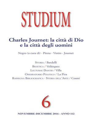 cover image of Studium--Charles Journet--la città di Dio e la città degli uomini